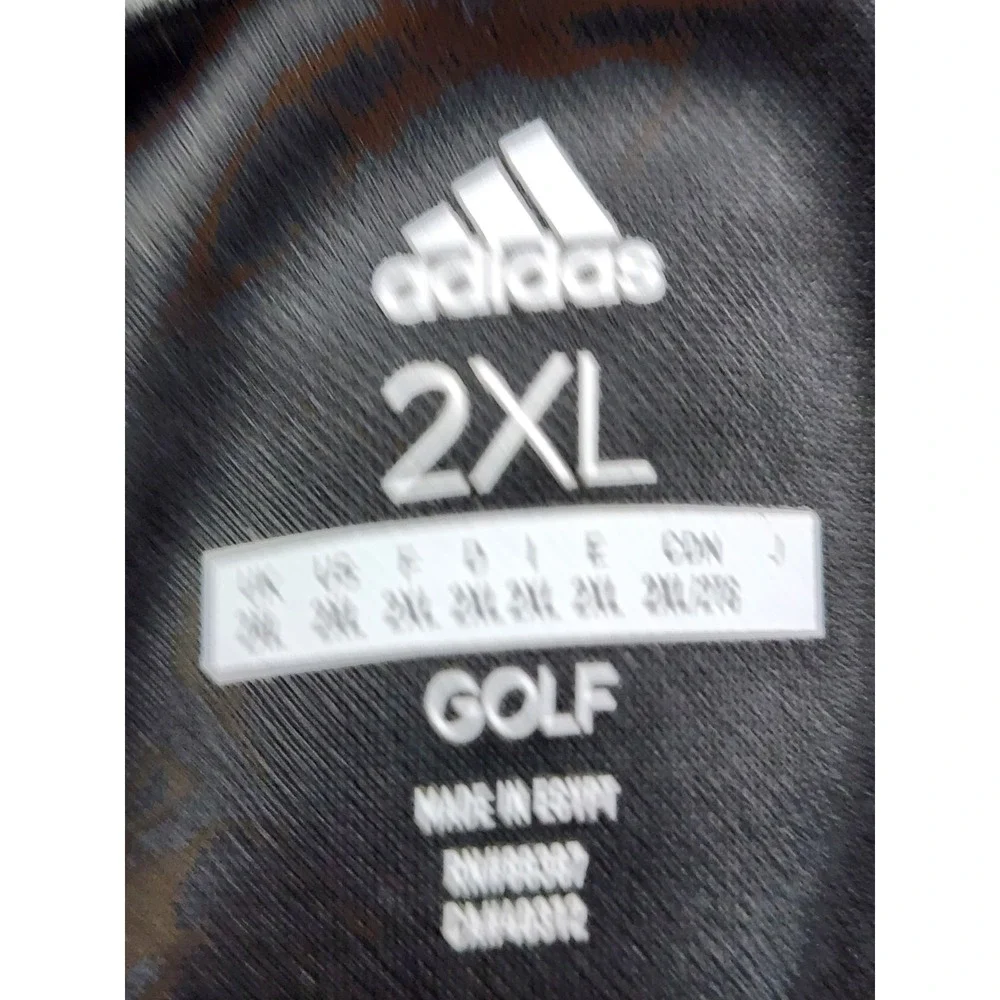 Adidas Golf Light Weight 1/4 Zip LS Shirt Mens Sz 2XL Black & Gray Pullover Top